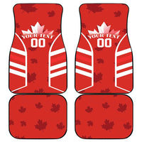Custom Canada Rugby Car Mats Canada Flag Maple Leaf - Wonder Print Shop