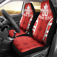 Custom Canada Rugby Car Seat Cover Canada Flag Maple Leaf - Wonder Print Shop
