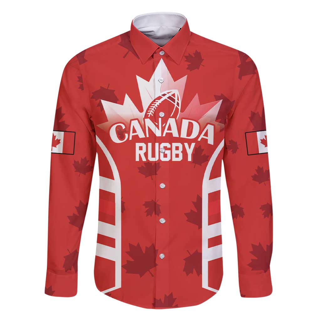 Custom Canada Rugby Family Matching Short Sleeve Bodycon Dress and Hawaiian Shirt Canada Flag Maple Leaf - Wonder Print Shop