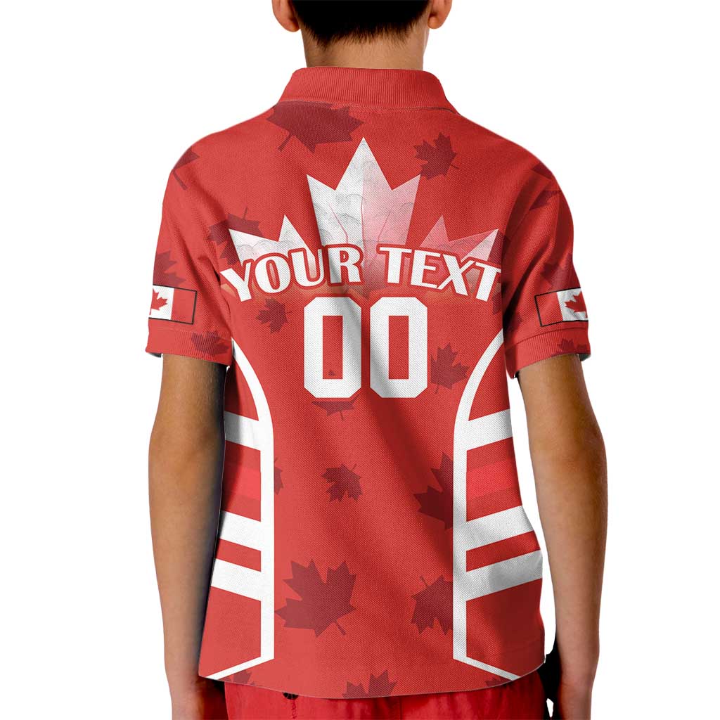 Custom Canada Rugby Kid Polo Shirt Canada Flag Maple Leaf - Wonder Print Shop