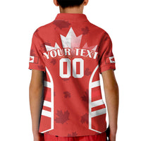Custom Canada Rugby Kid Polo Shirt Canada Flag Maple Leaf - Wonder Print Shop
