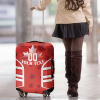 Custom Canada Rugby Luggage Cover Canada Flag Maple Leaf - Wonder Print Shop