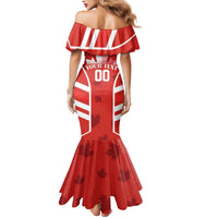 Custom Canada Rugby Mermaid Dress Canada Flag Maple Leaf - Wonder Print Shop