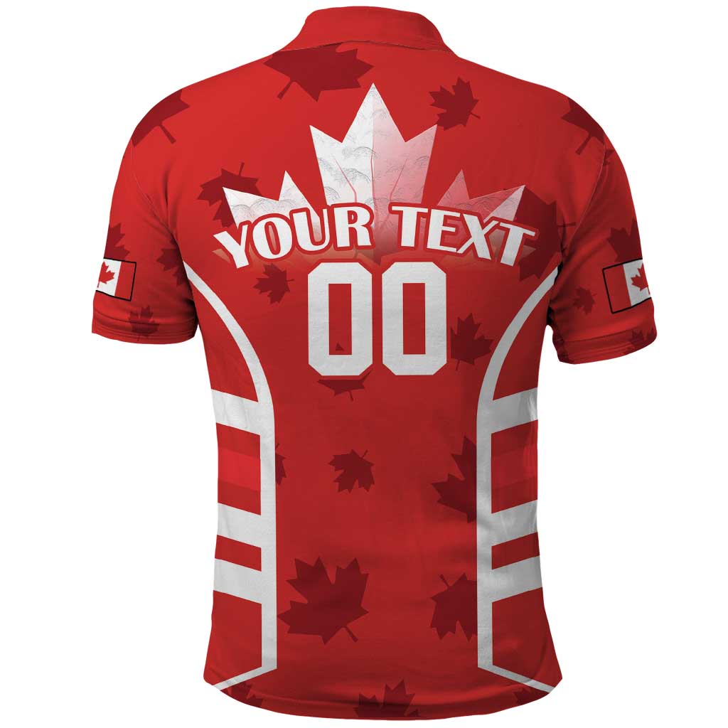 Custom Canada Rugby Polo Shirt Canada Flag Maple Leaf - Wonder Print Shop