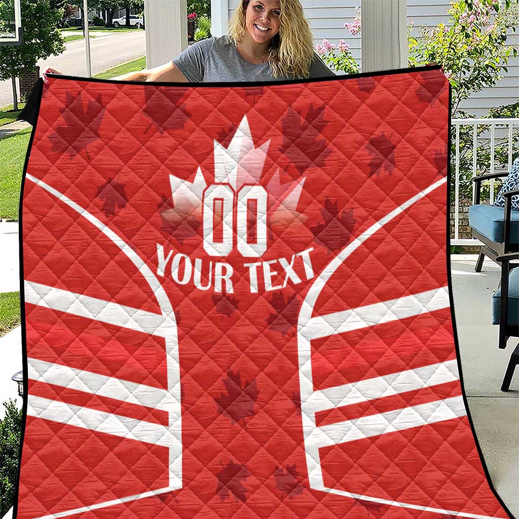 Custom Canada Rugby Quilt Canada Flag Maple Leaf - Wonder Print Shop