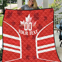 Custom Canada Rugby Quilt Canada Flag Maple Leaf - Wonder Print Shop