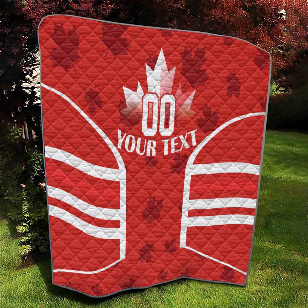 Custom Canada Rugby Quilt Canada Flag Maple Leaf - Wonder Print Shop