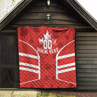 Custom Canada Rugby Quilt Canada Flag Maple Leaf - Wonder Print Shop