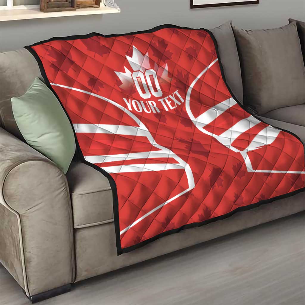 Custom Canada Rugby Quilt Canada Flag Maple Leaf - Wonder Print Shop