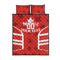 Custom Canada Rugby Quilt Bed Set Canada Flag Maple Leaf - Wonder Print Shop