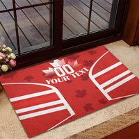 Custom Canada Rugby Rubber Doormat Canada Flag Maple Leaf - Wonder Print Shop