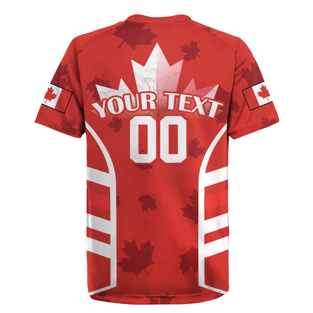Custom Canada Rugby Rugby Jersey Canada Flag Maple Leaf - Wonder Print Shop