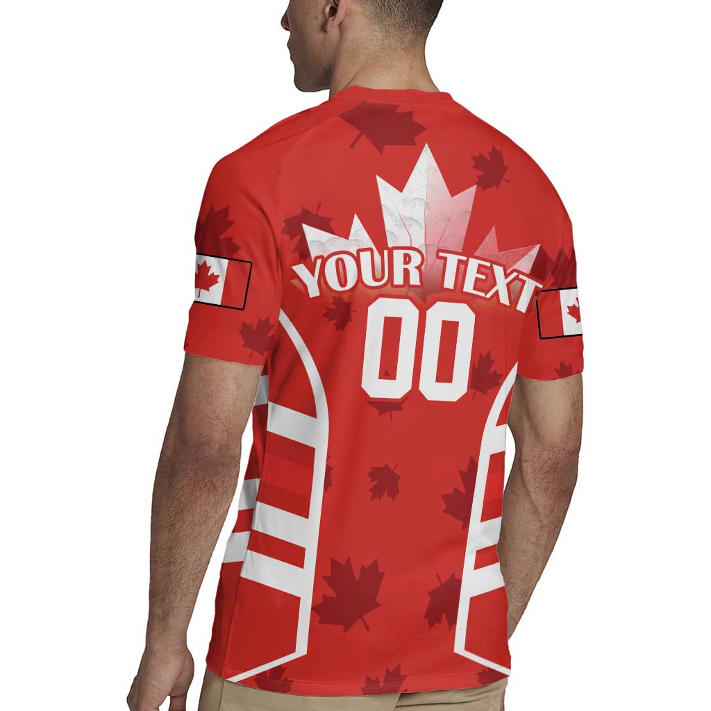 Custom Canada Rugby Rugby Jersey Canada Flag Maple Leaf - Wonder Print Shop