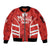 Custom Canada Rugby Sleeve Zip Bomber Jacket Canada Flag Maple Leaf - Wonder Print Shop