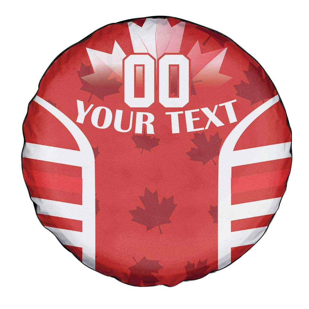 Custom Canada Rugby Spare Tire Cover Canada Flag Maple Leaf - Wonder Print Shop