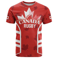 Custom Canada Rugby T Shirt Canada Flag Maple Leaf - Wonder Print Shop
