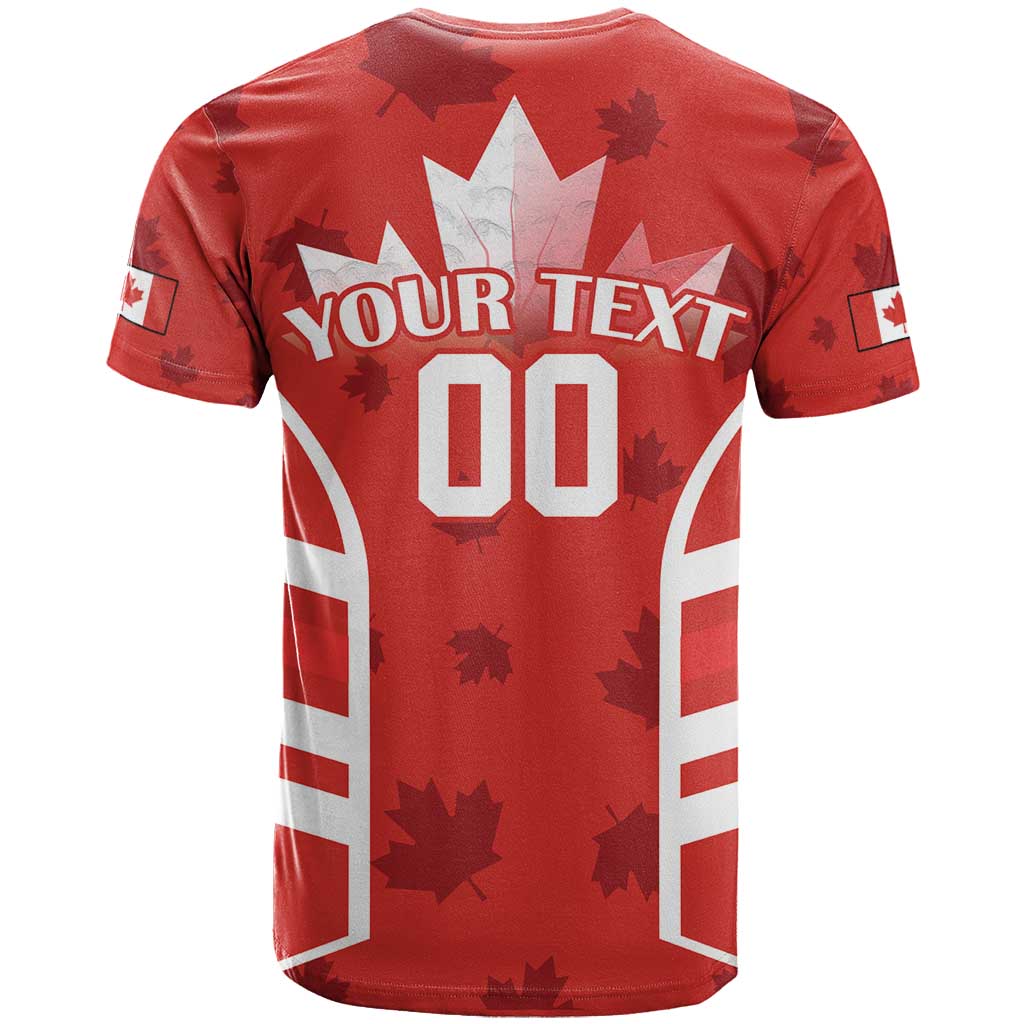 Custom Canada Rugby T Shirt Canada Flag Maple Leaf - Wonder Print Shop