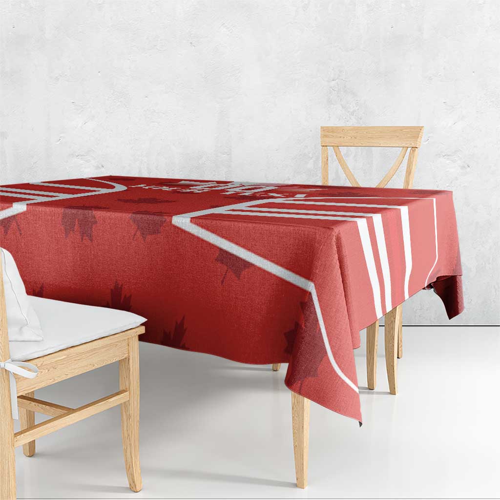 Custom Canada Rugby Tablecloth Canada Flag Maple Leaf - Wonder Print Shop