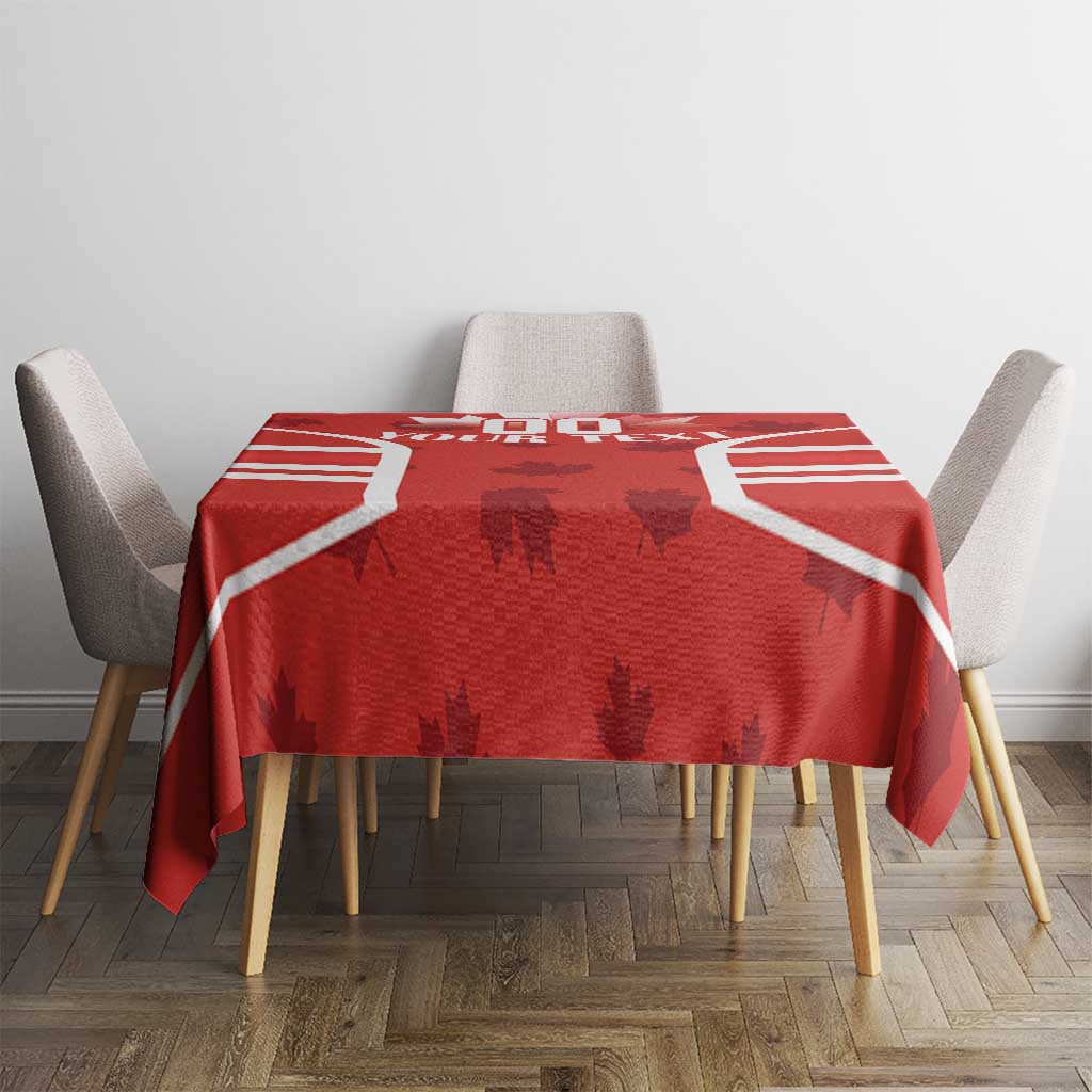 Custom Canada Rugby Tablecloth Canada Flag Maple Leaf - Wonder Print Shop