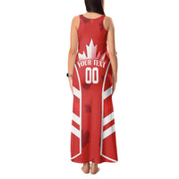 Custom Canada Rugby Tank Maxi Dress Canada Flag Maple Leaf - Wonder Print Shop