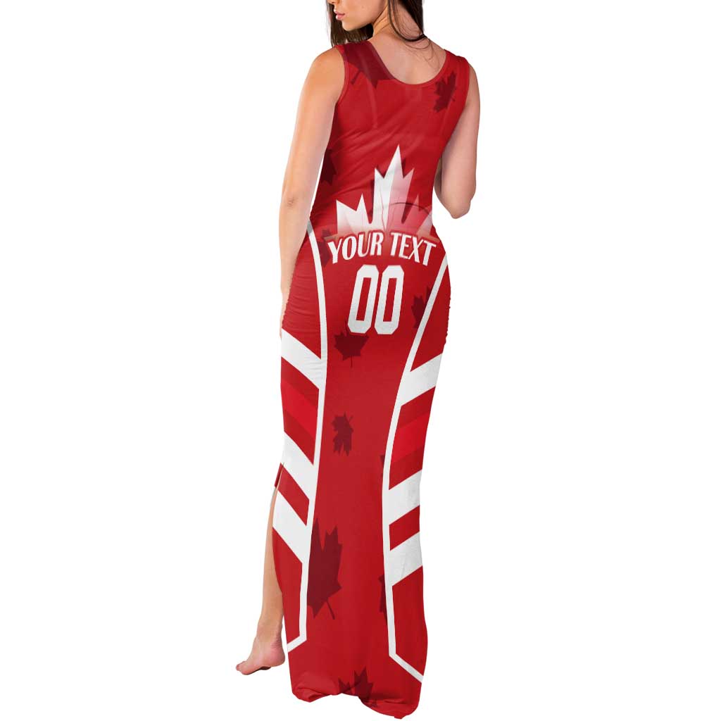 Custom Canada Rugby Tank Maxi Dress Canada Flag Maple Leaf - Wonder Print Shop