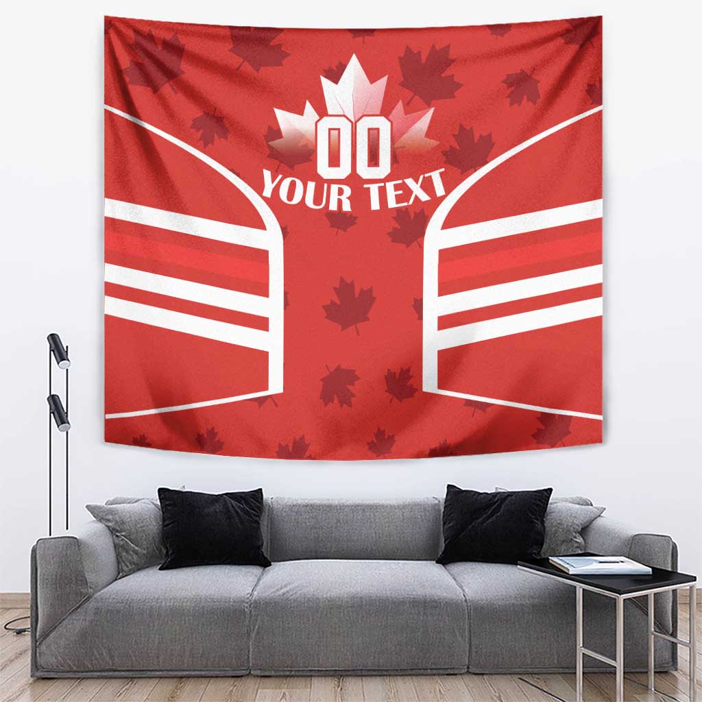 Custom Canada Rugby Tapestry Canada Flag Maple Leaf - Wonder Print Shop