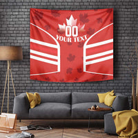 Custom Canada Rugby Tapestry Canada Flag Maple Leaf - Wonder Print Shop