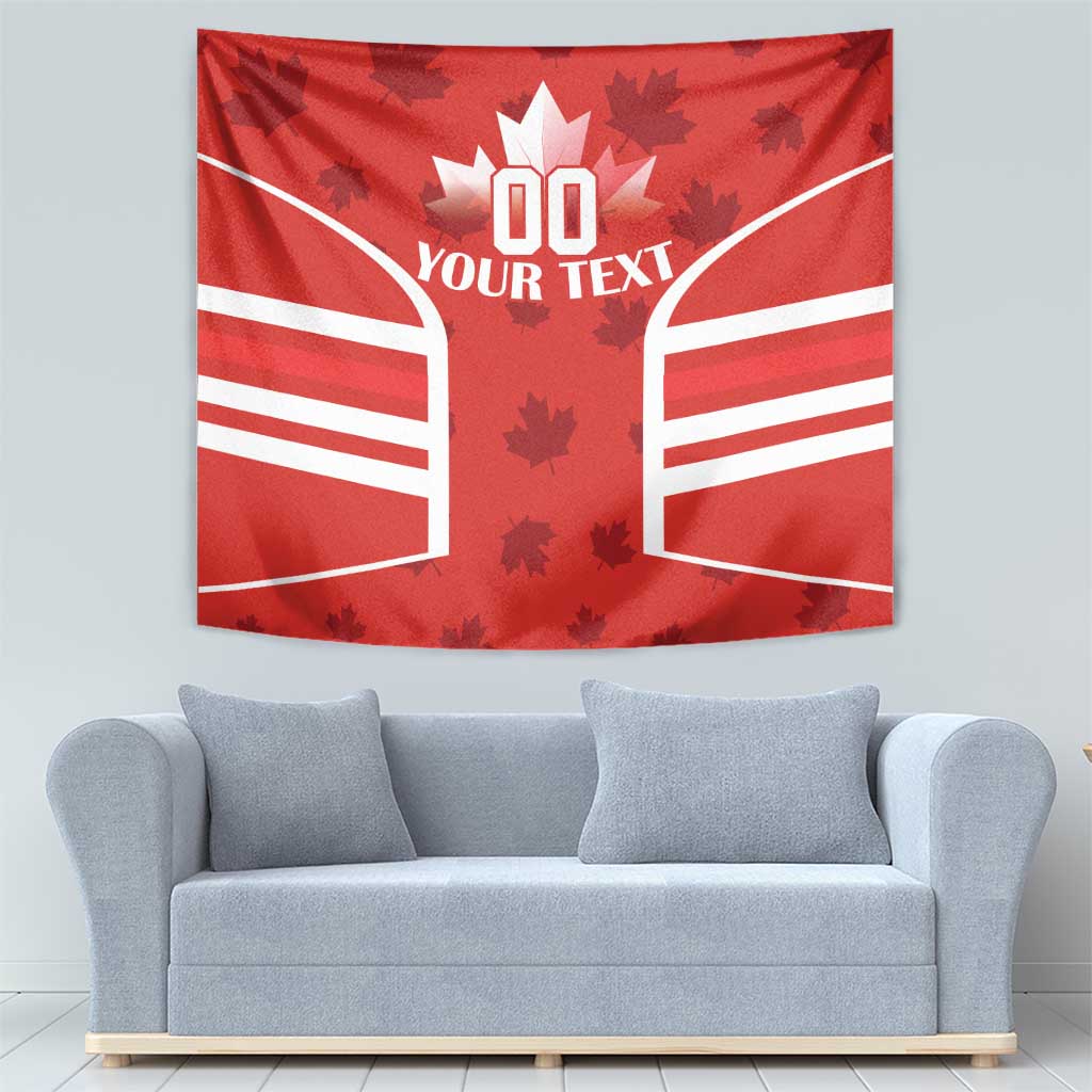 Custom Canada Rugby Tapestry Canada Flag Maple Leaf - Wonder Print Shop