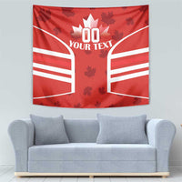 Custom Canada Rugby Tapestry Canada Flag Maple Leaf - Wonder Print Shop