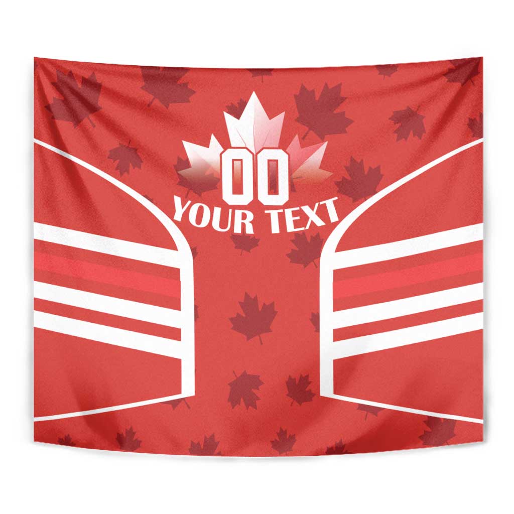 Custom Canada Rugby Tapestry Canada Flag Maple Leaf - Wonder Print Shop