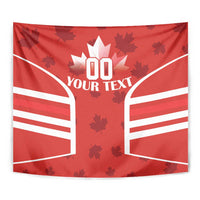 Custom Canada Rugby Tapestry Canada Flag Maple Leaf - Wonder Print Shop
