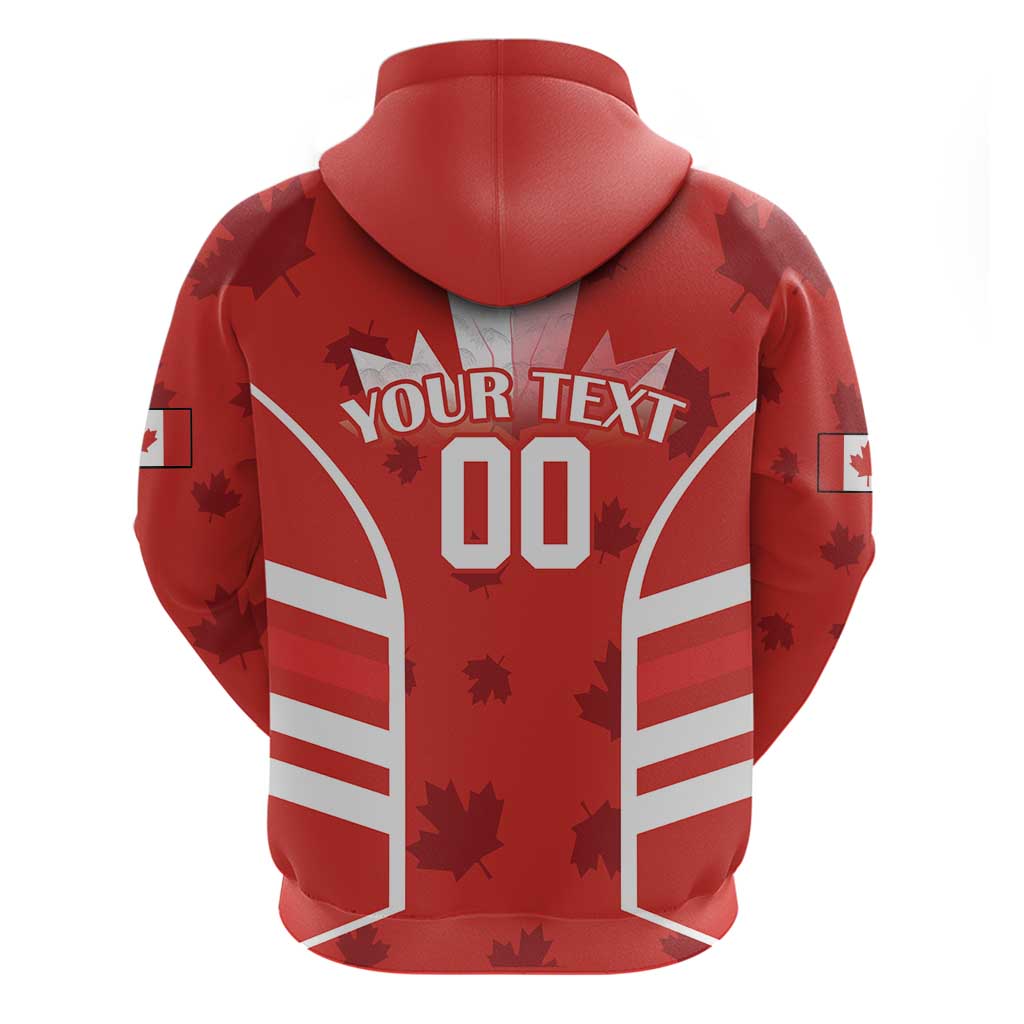 Custom Canada Rugby Zip Hoodie Canada Flag Maple Leaf - Wonder Print Shop