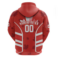 Custom Canada Rugby Zip Hoodie Canada Flag Maple Leaf - Wonder Print Shop