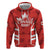 Custom Canada Rugby Zip Hoodie Canada Flag Maple Leaf - Wonder Print Shop