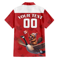 Custom Canada Rugby Hawaiian Shirt Beaver Riding A Goose - Wonder Print Shop
