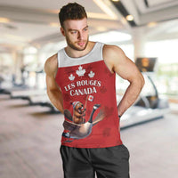 Custom Canada Rugby Men Tank Top Beaver Riding A Goose - Wonder Print Shop