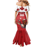 Custom Canada Rugby Mermaid Dress Beaver Riding A Goose - Wonder Print Shop