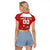 Custom Canada Rugby Raglan Cropped T Shirt Beaver Riding A Goose - Wonder Print Shop