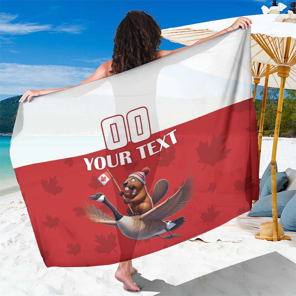 Custom Canada Rugby Sarong Beaver Riding A Goose - Wonder Print Shop