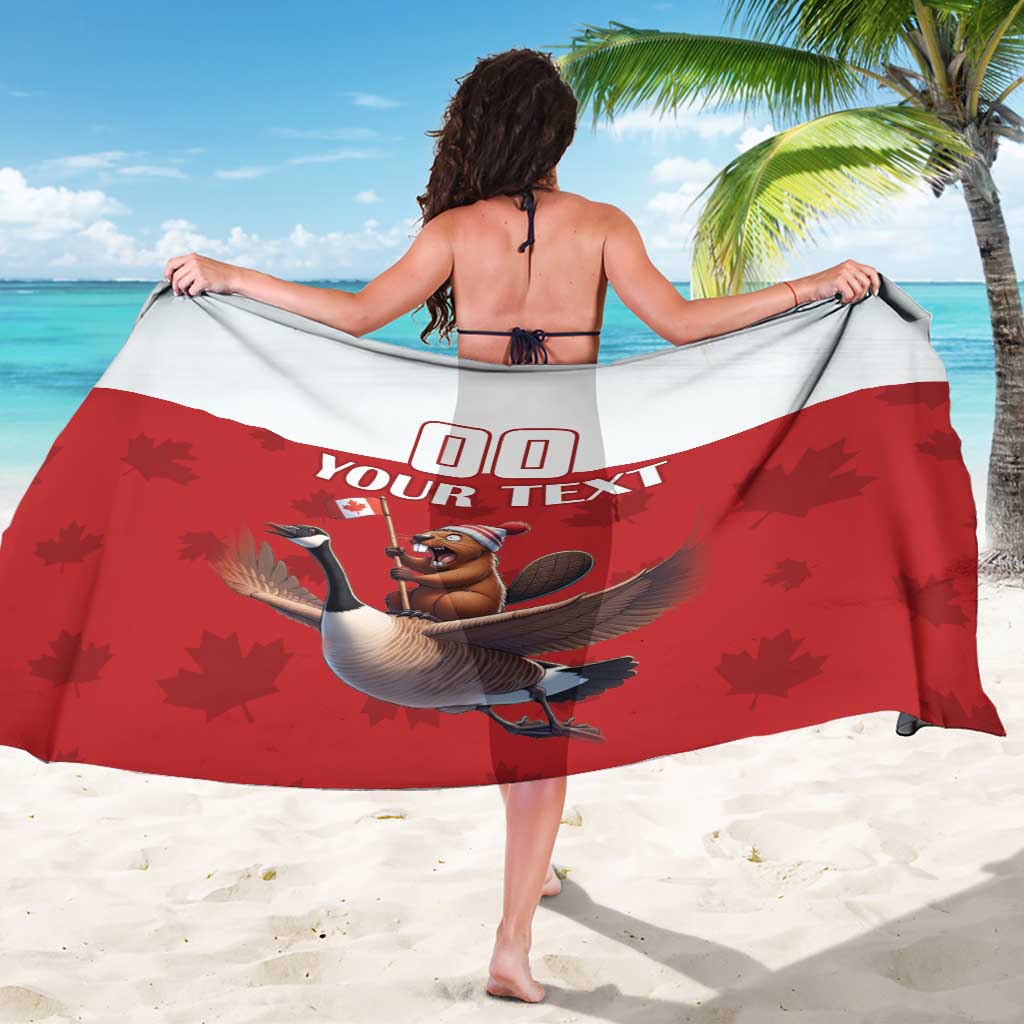 Custom Canada Rugby Sarong Beaver Riding A Goose - Wonder Print Shop