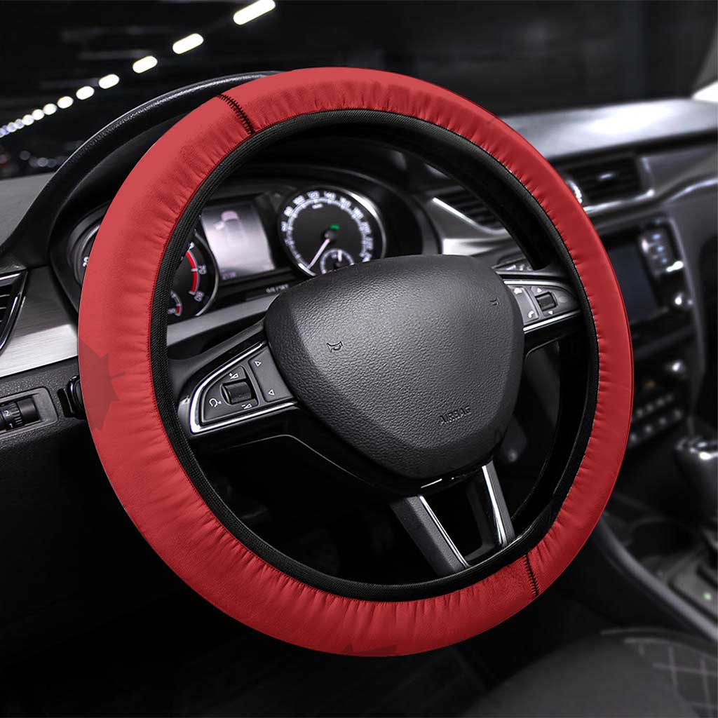 Canada Rugby Steering Wheel Cover Beaver Riding A Goose - Wonder Print Shop