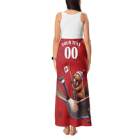 Custom Canada Rugby Tank Maxi Dress Beaver Riding A Goose - Wonder Print Shop
