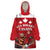 Custom Canada Rugby Wearable Blanket Hoodie Beaver Riding A Goose - Wonder Print Shop