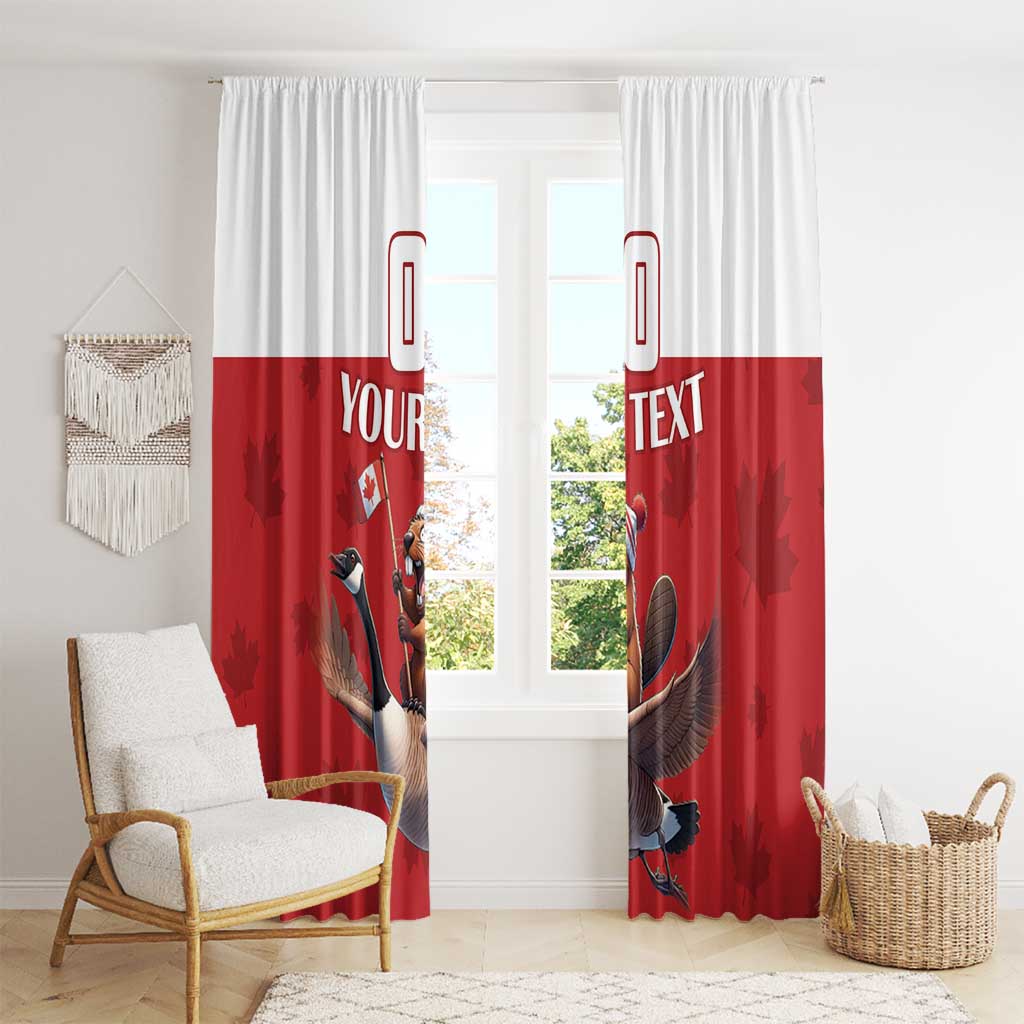 Custom Canada Rugby Window Curtain Beaver Riding A Goose - Wonder Print Shop