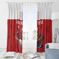 Custom Canada Rugby Window Curtain Beaver Riding A Goose - Wonder Print Shop