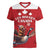 Custom Canada Rugby Women V-Neck T-Shirt Beaver Riding A Goose - Wonder Print Shop