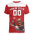 Custom Canada Rugby Women V-Neck T-Shirt Beaver Riding A Goose - Wonder Print Shop