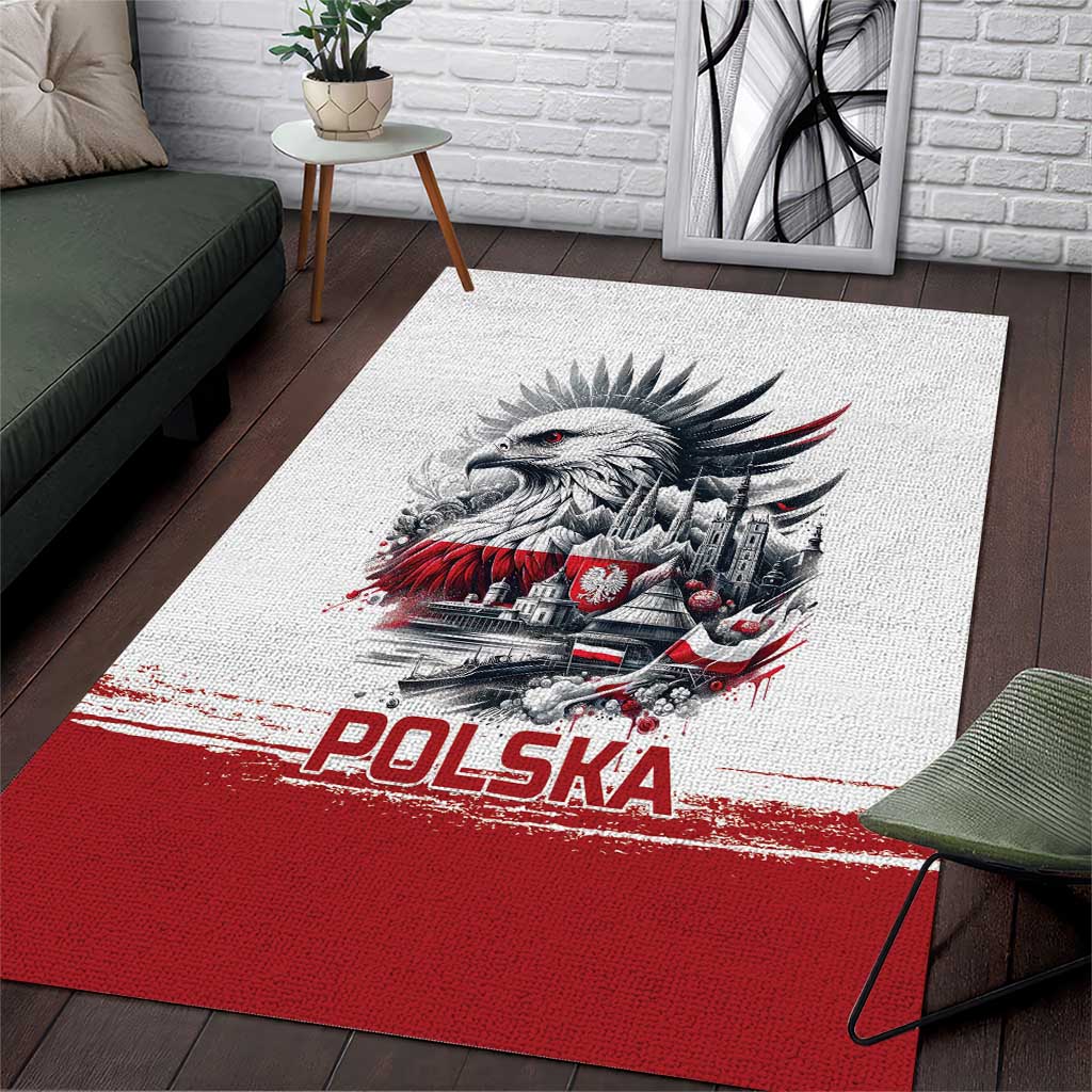 Poland Independence Day Area Rug Polska Eagle Proud To Be Polish - Wonder Print Shop