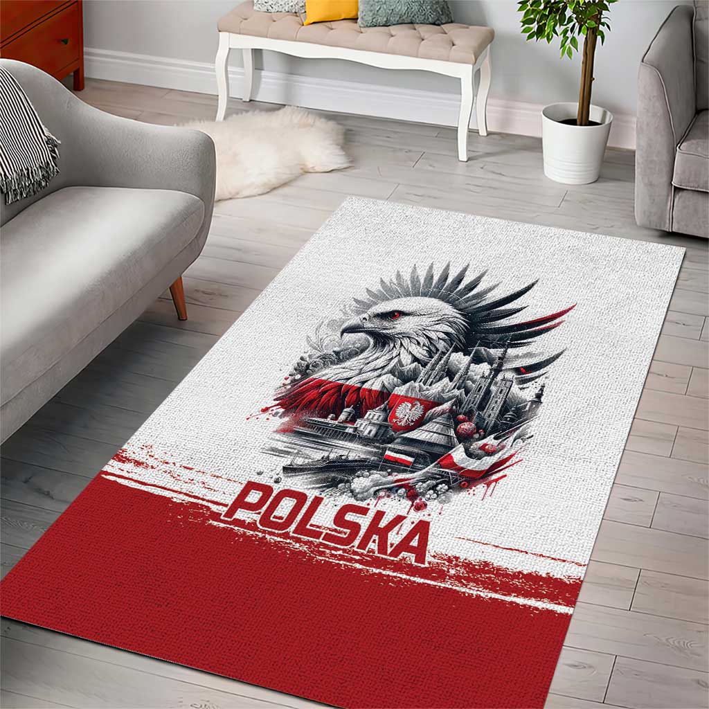 Poland Independence Day Area Rug Polska Eagle Proud To Be Polish - Wonder Print Shop
