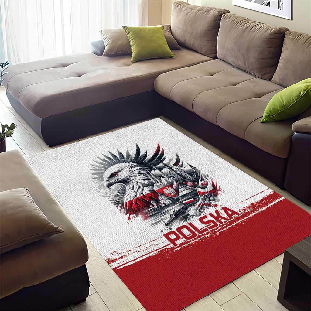Poland Independence Day Area Rug Polska Eagle Proud To Be Polish - Wonder Print Shop